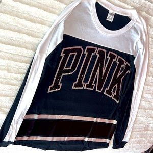 Pink Bling Sequin Long Sleeve Tee